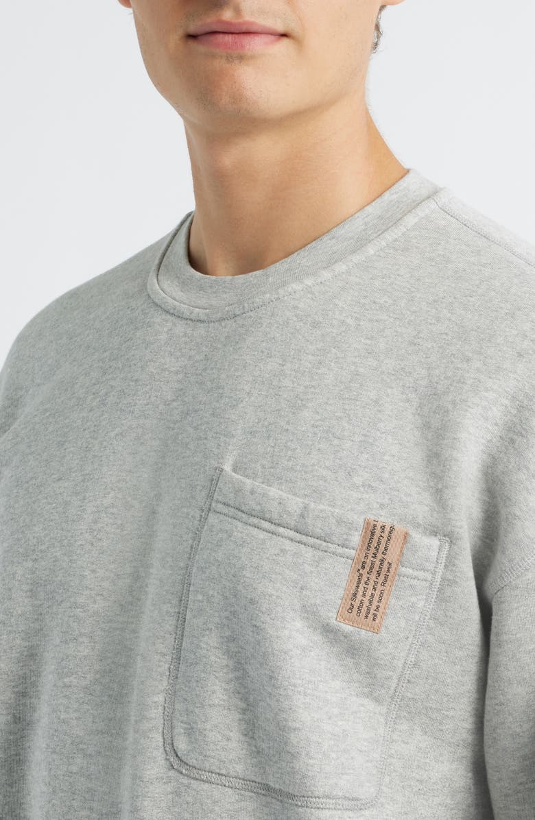 Lunya Reversible Cotton Blend Lounge Sweatshirt, Alternate, color, Nap Dove