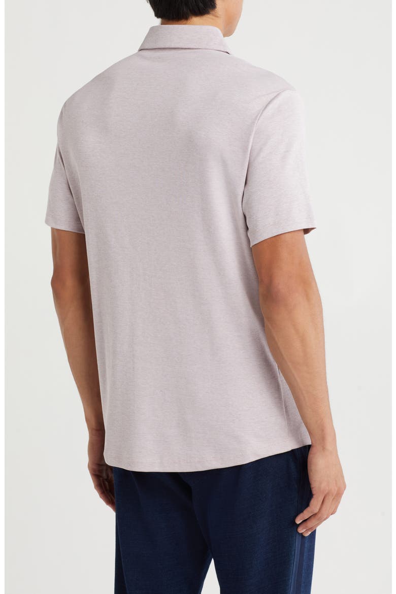 Riverway Short Sleeve Cotton Blend Knit Button-Up Shirt, Alternate, color, WOODROSE