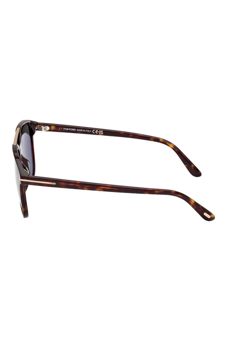 Damian 54mm Pilot Sunglasses, Alternate, color, DARK HAVANA / GREEN
