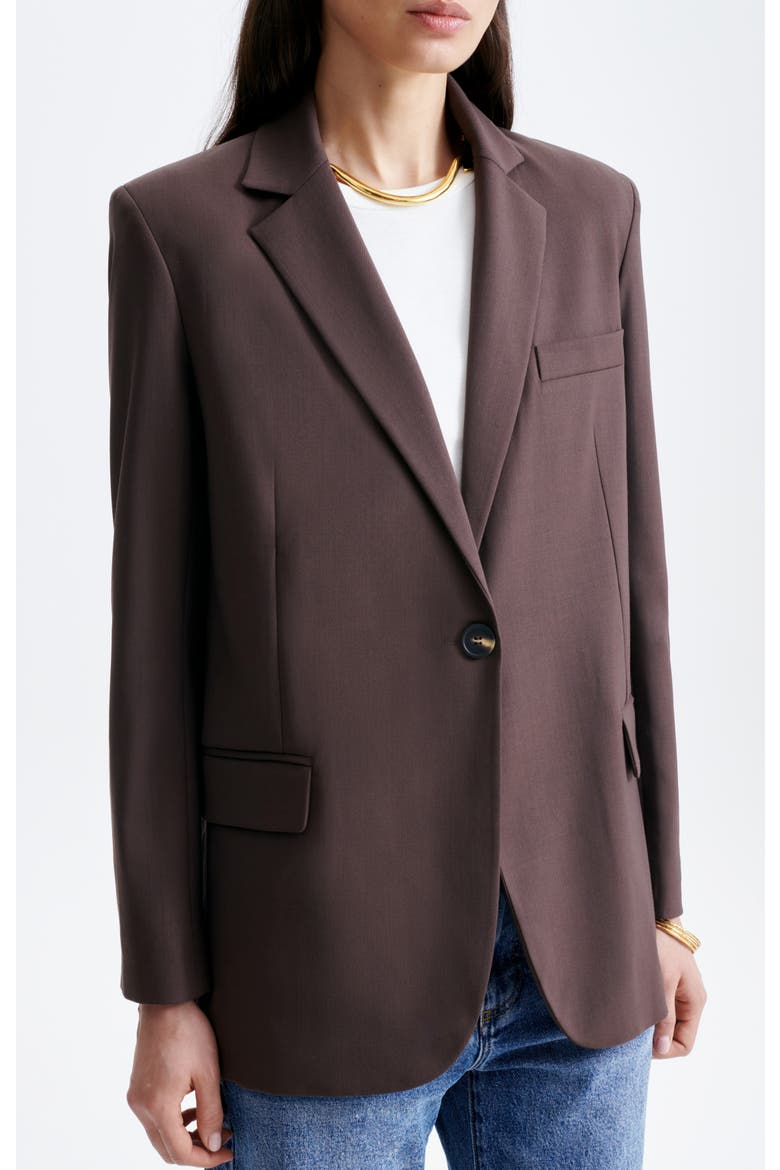Blazer Jacket, Alternate, color, Chocolat