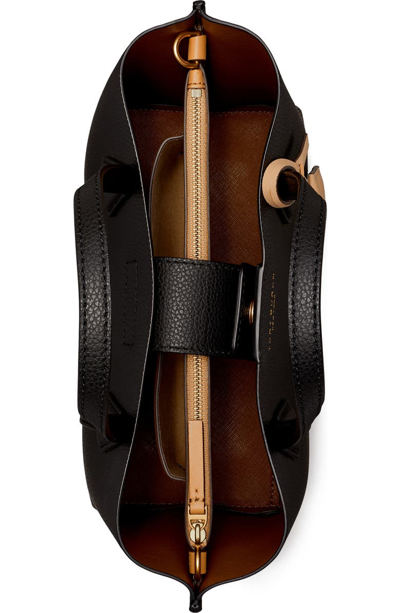 Tory Burch Perry Small Triple Compartment Leather Tote, Alternate, color,