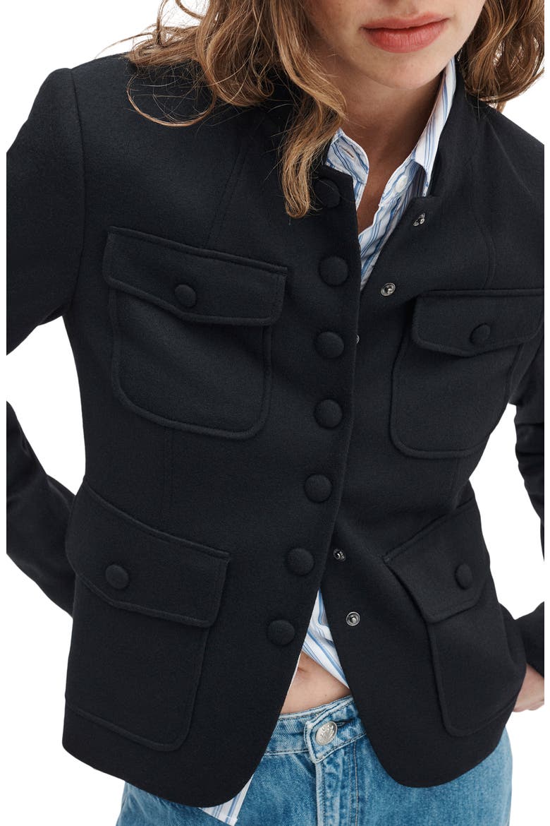 Mercer Wool Jacket, Alternate, color, BLACK
