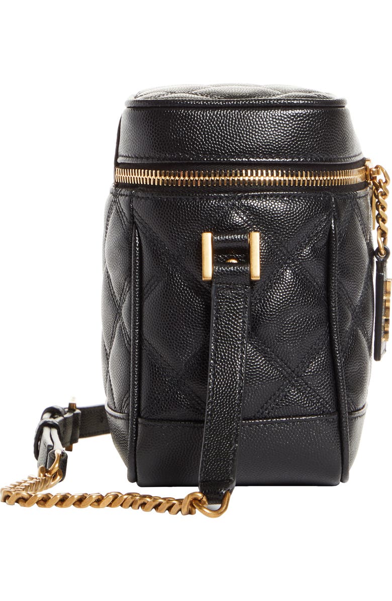 Saint Laurent '80s Vanity Case Matelassé Leather Shoulder Bag, Alternate, color,