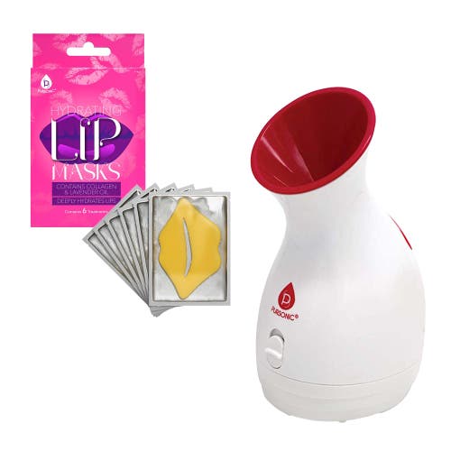 Pursonic Spa-ready Skincare Bundle Facial Steamer & Hydrating Lip Masks In Multicolor