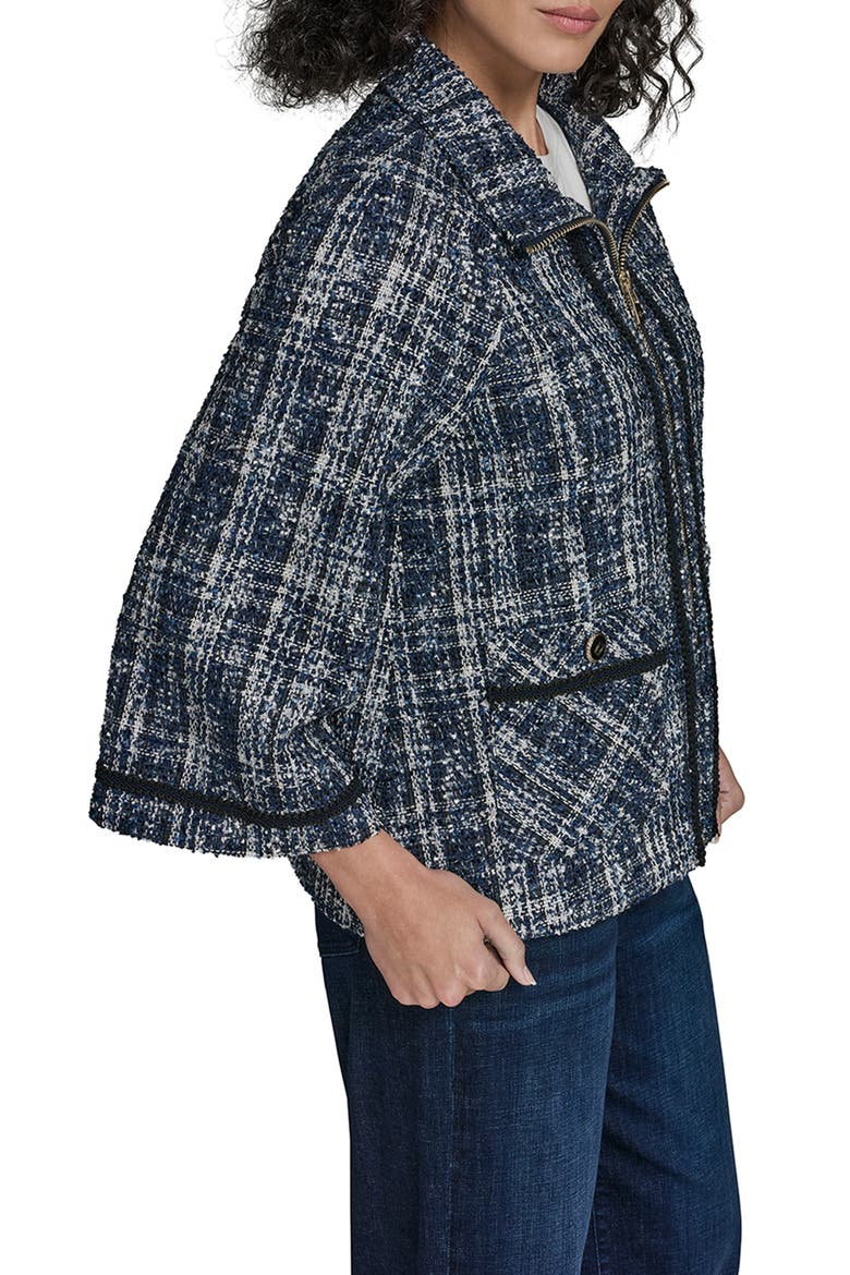 Tweed Capelet, Alternate, color, BLUE MULTI