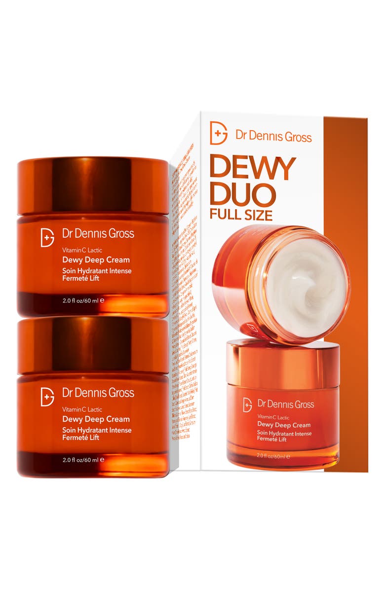 Dr. Dennis Gross Skincare Vitamin C Lactic Dewy Deep Cream Duo $154 Value, Main, color,