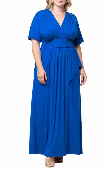 Kiyonna Indie V-Neck Fit & Flare Dress