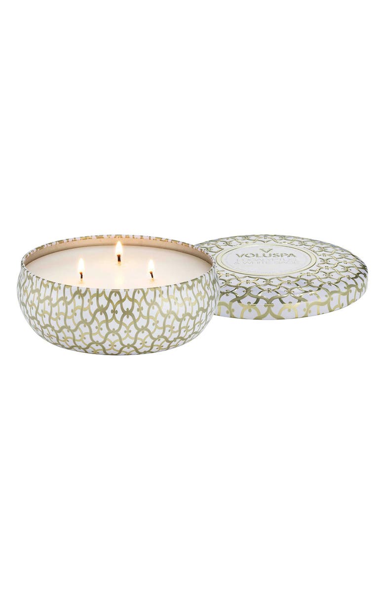 Voluspa Eucalyptus & White Sage 3-Wick Tin Candle, Alternate, color, Eucalyptus