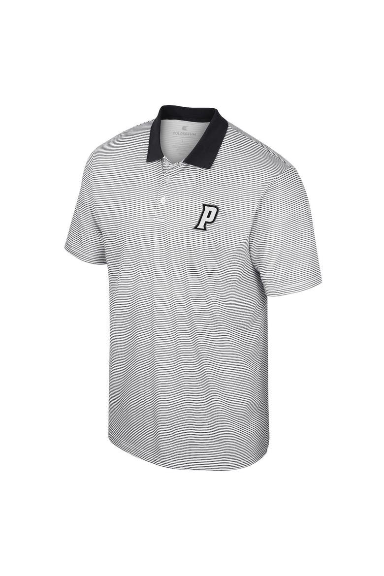 Men's Colosseum White/Black Providence Friars Print Stripe Polo, Alternate, color, White