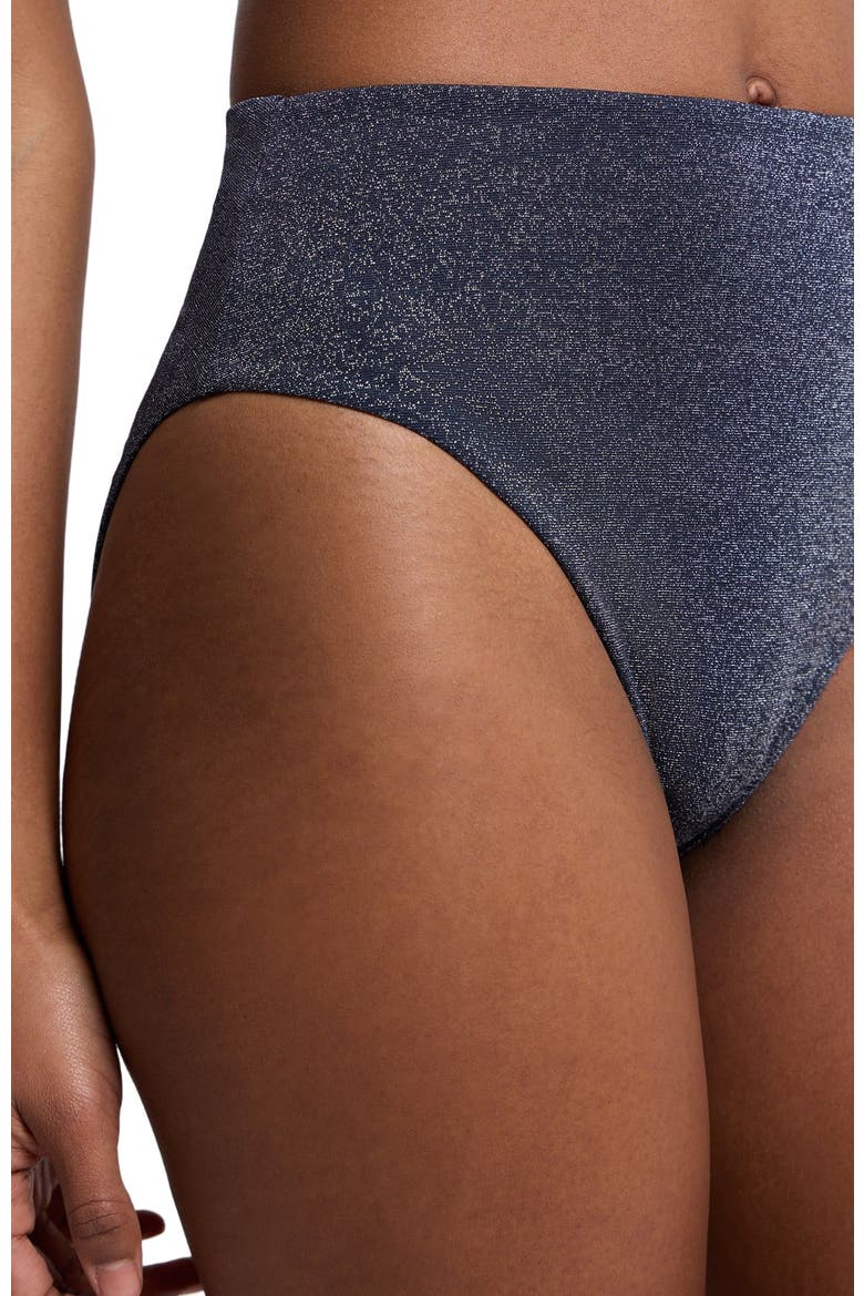 Clara High-Rise Bikini Bottom, Alternate, color, Noir Navy