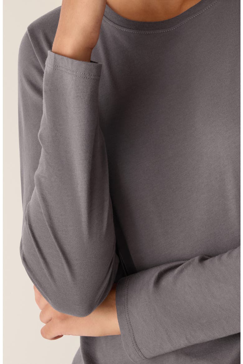 Organic Cotton Long Sleeve T-Shirt, Alternate, color, RYE