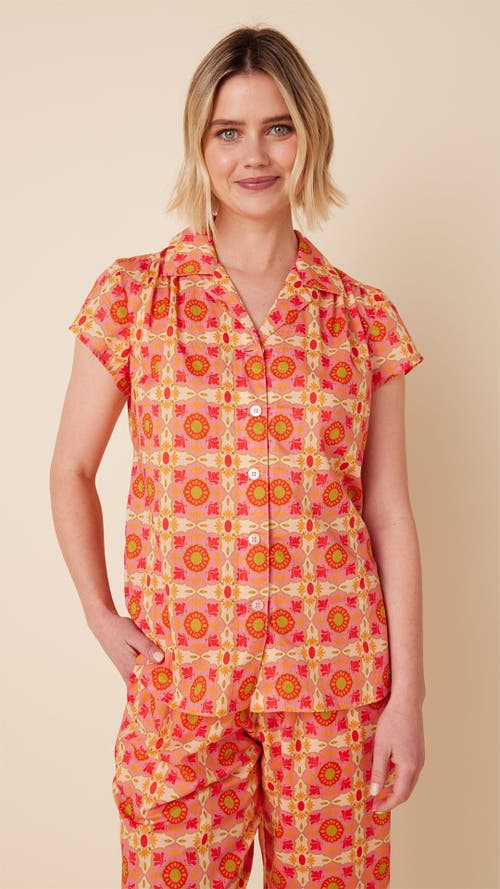 The Cat's Pajamas Voile Capri Set In Orange