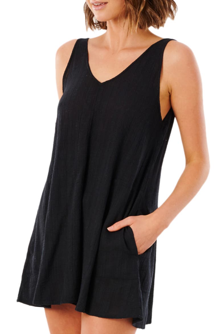 Classic Surf Cover Up Dress, Alternate, color, BLACK