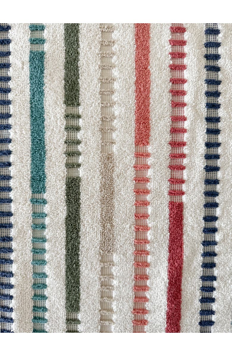 Anaya Rainbow Striped Cotton Beach Towel Pouch, Alternate, color, Rainbow