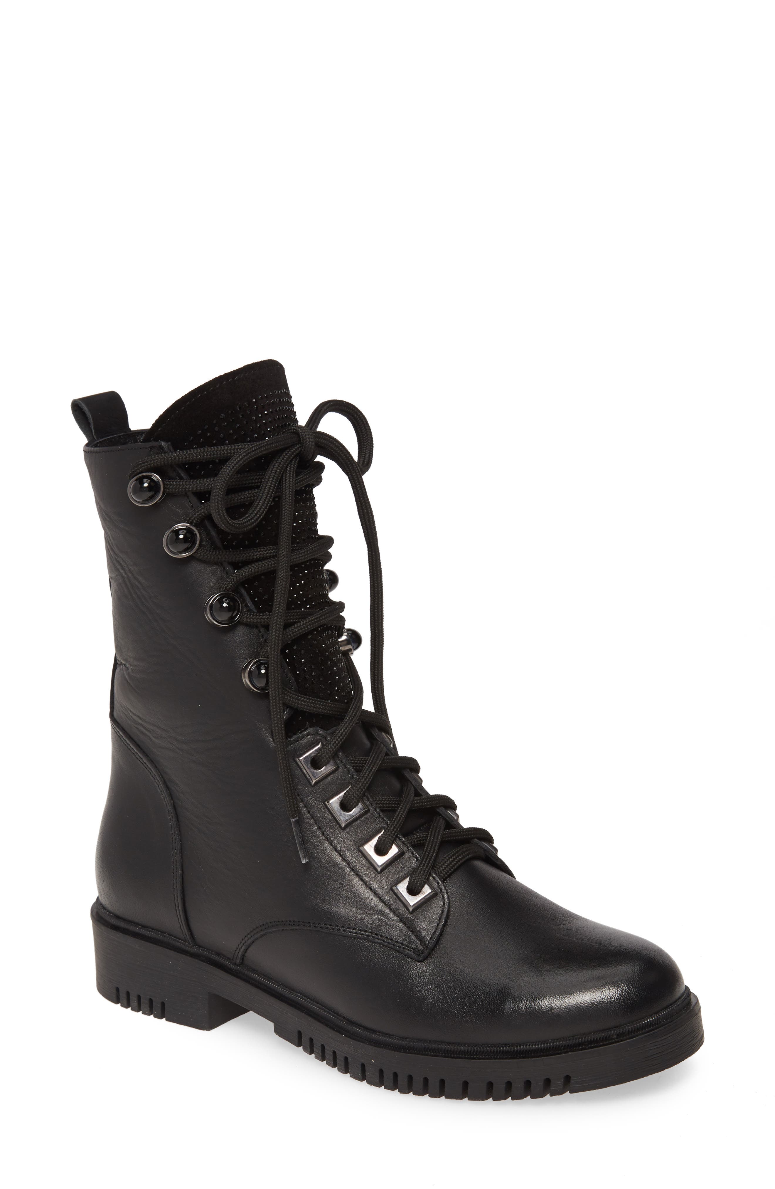 Manner Combat Boot, Main, color, BLACK LEATHER