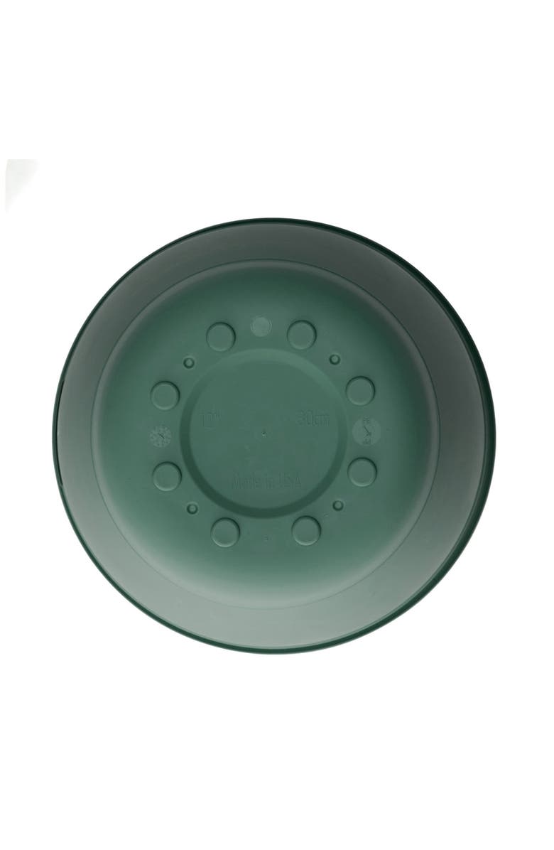 Bloem 12" Dayton Planter With Saucer Tray, Turtle Green, Alternate, color, Green