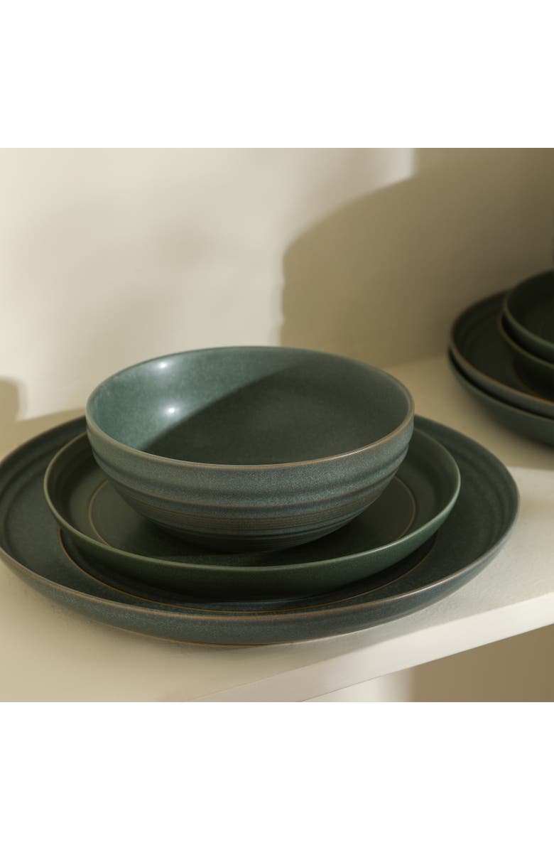 Stone Lain Elio Stoneware 4-Piece Dinner Plate Set, Alternate, color, Green