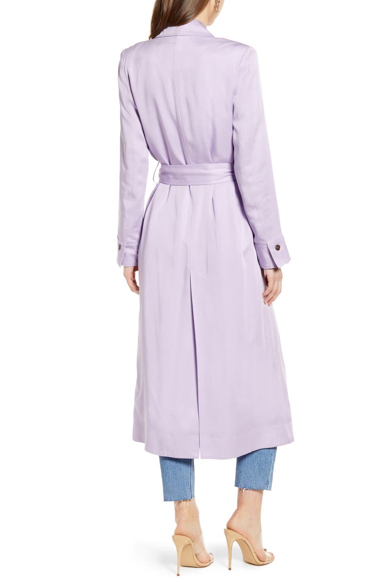 Elongated Collar Trench Coat (Nordstrom Exclusive), Alternate, color, PURPLE BETA