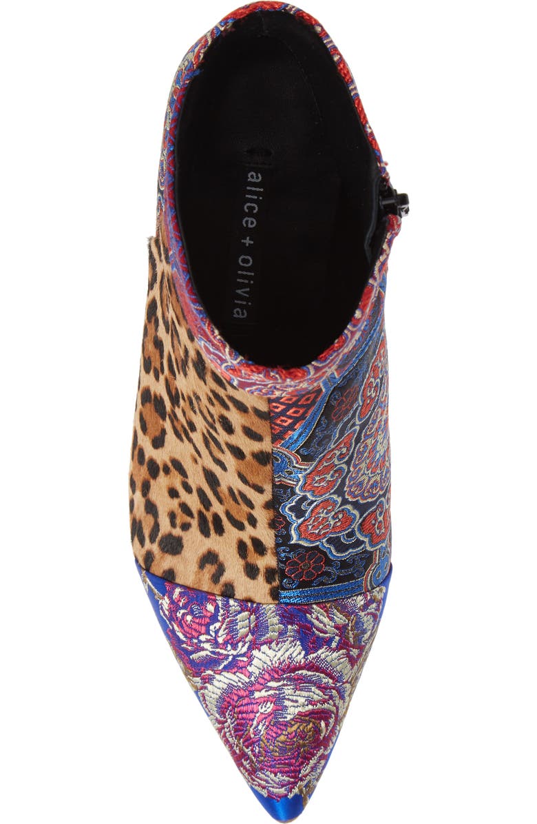 Alice + Olivia Melanei Genuine Calf Hair Booties, Alternate, color,