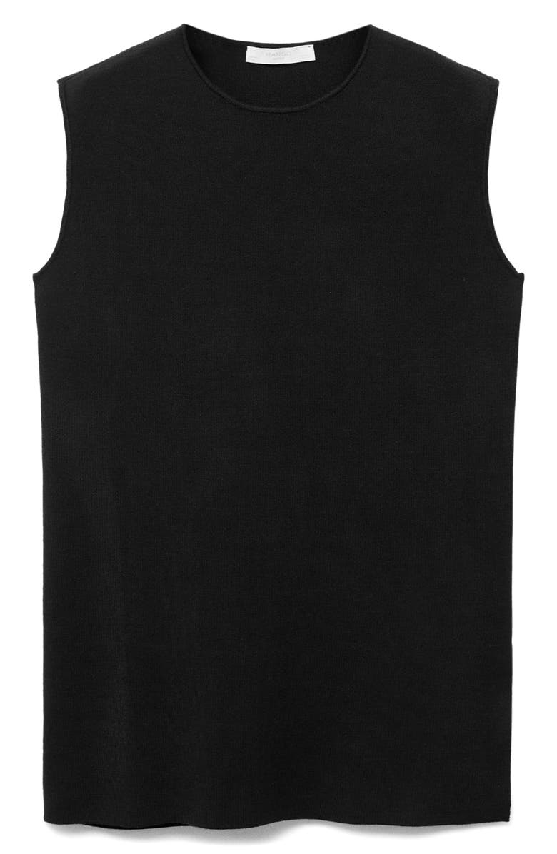 MANGO Milano Fabric Pajama Top, Alternate, color, Black