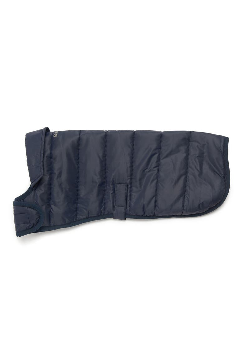 Baffle Quilt Insulated Dog Coat, Main, color, NAVY
