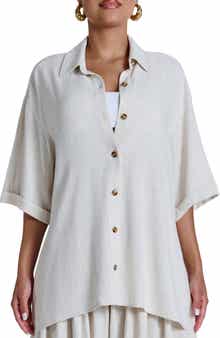 Naked Wardrobe Cotton & Linen Shirt
