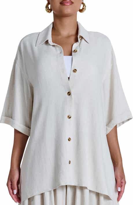 Naked Wardrobe Cotton & Linen Shirt