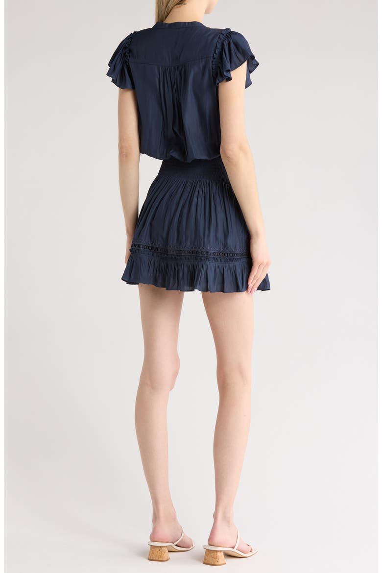 Marbelis Embroidered Tiered Dress, Alternate, color, NAVY