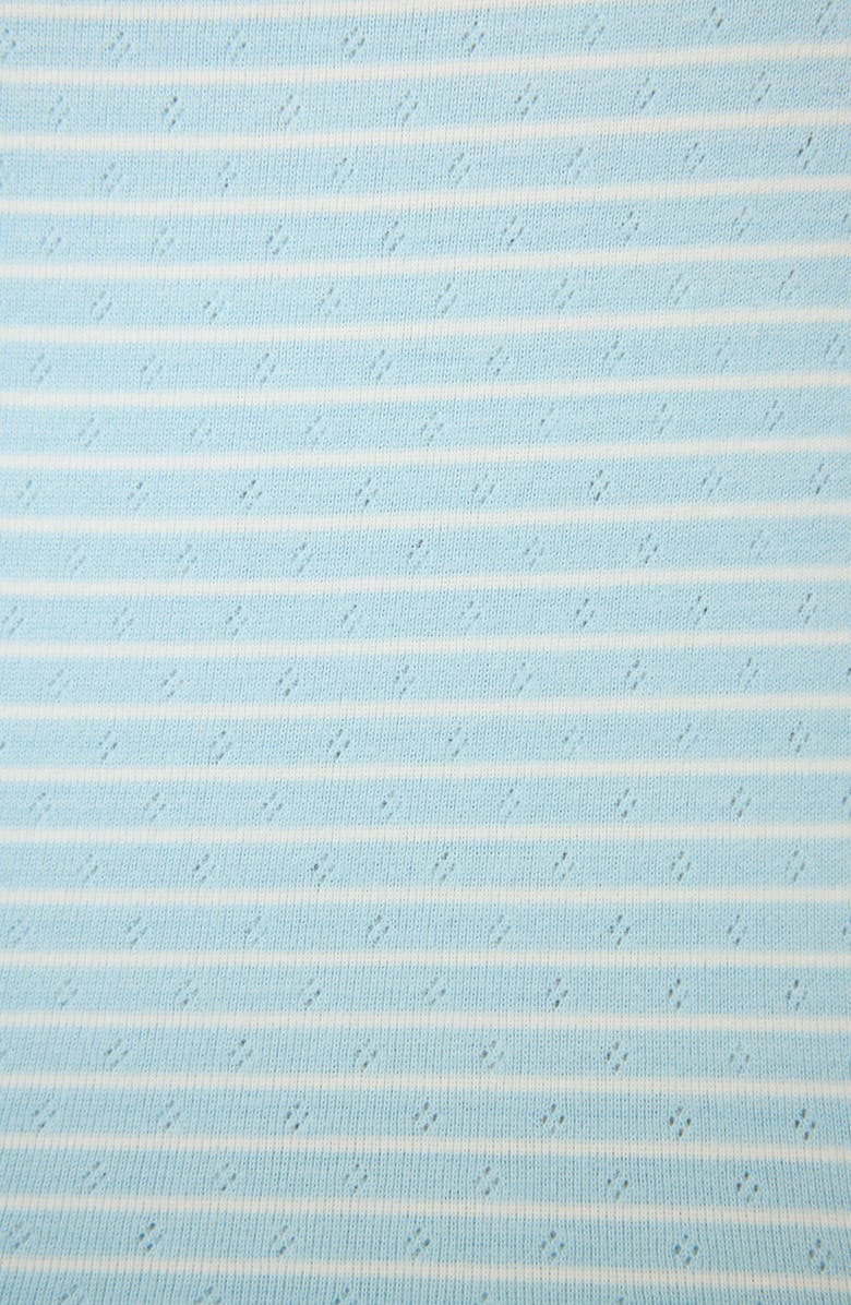 PJ Salvage Sweet Stripe Short Sleeve Pajamas, Alternate, color, Morning Blue