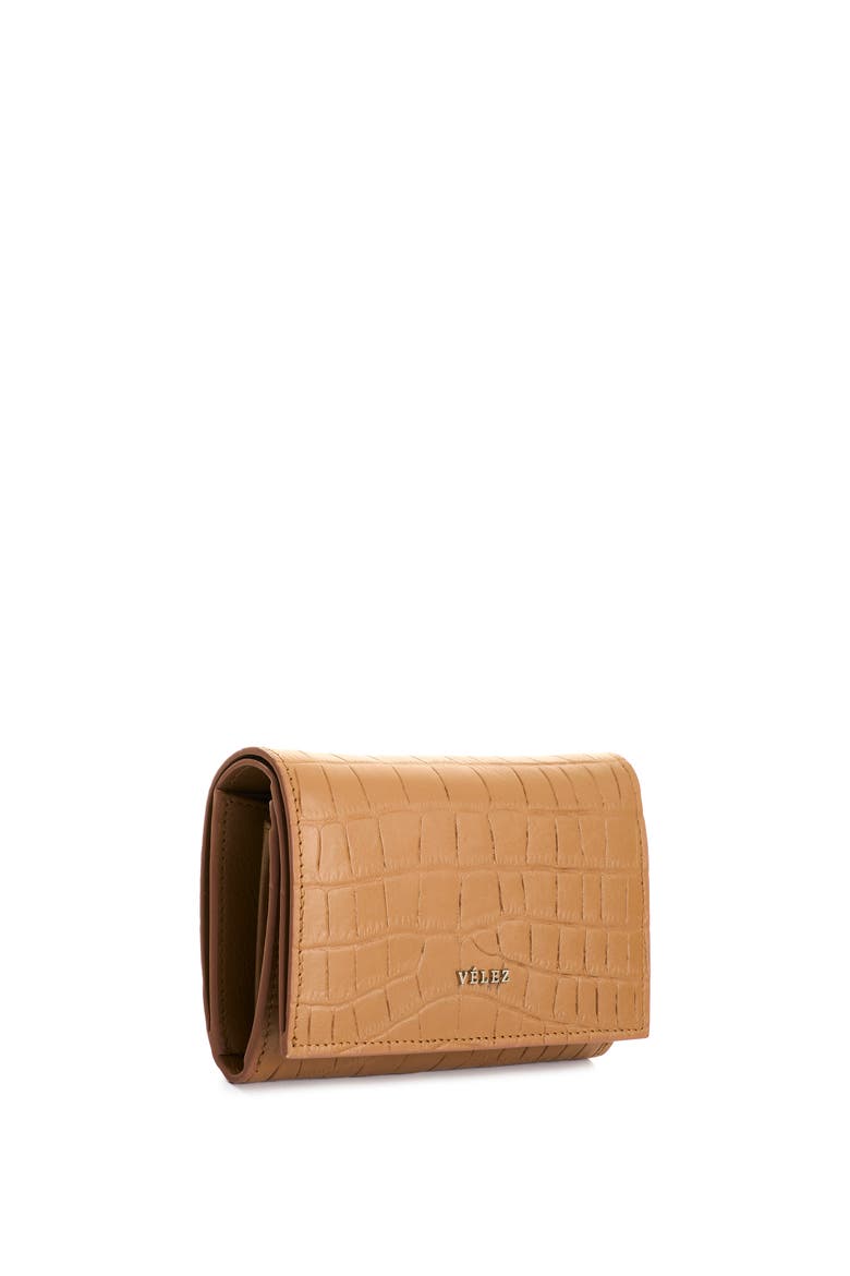 Embossed Leather Wallet, Alternate, color, Brown