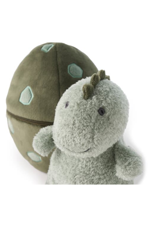 Elegant Baby Dinosaur Egg Plush Toy In Sage Green