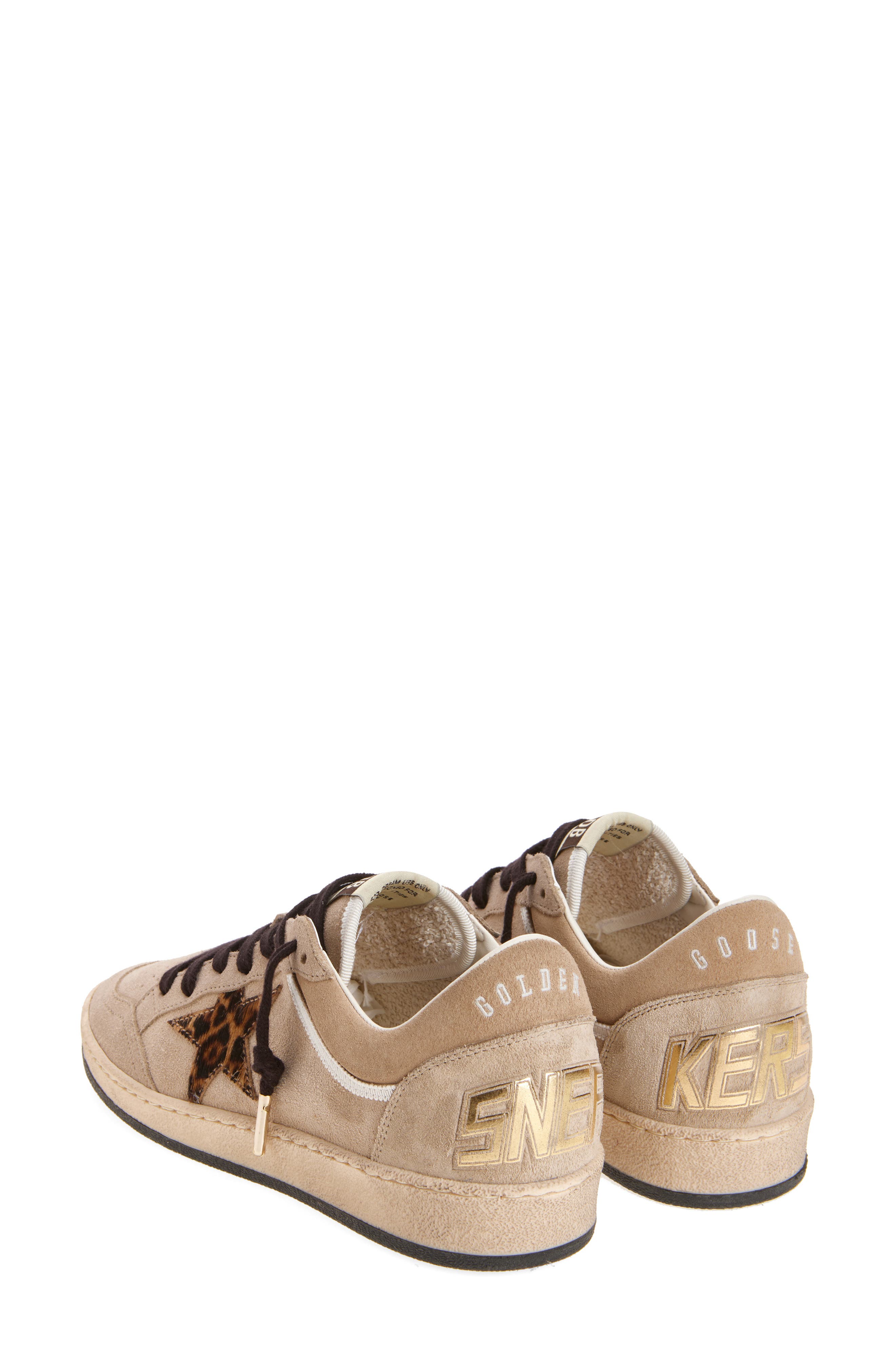 Ball Star Genuine Calf Hair Appliqué Sneaker (Nordstrom Exclusive), Alternate, color, TAUPE/ LIGHT BROWN/ LEOPARD