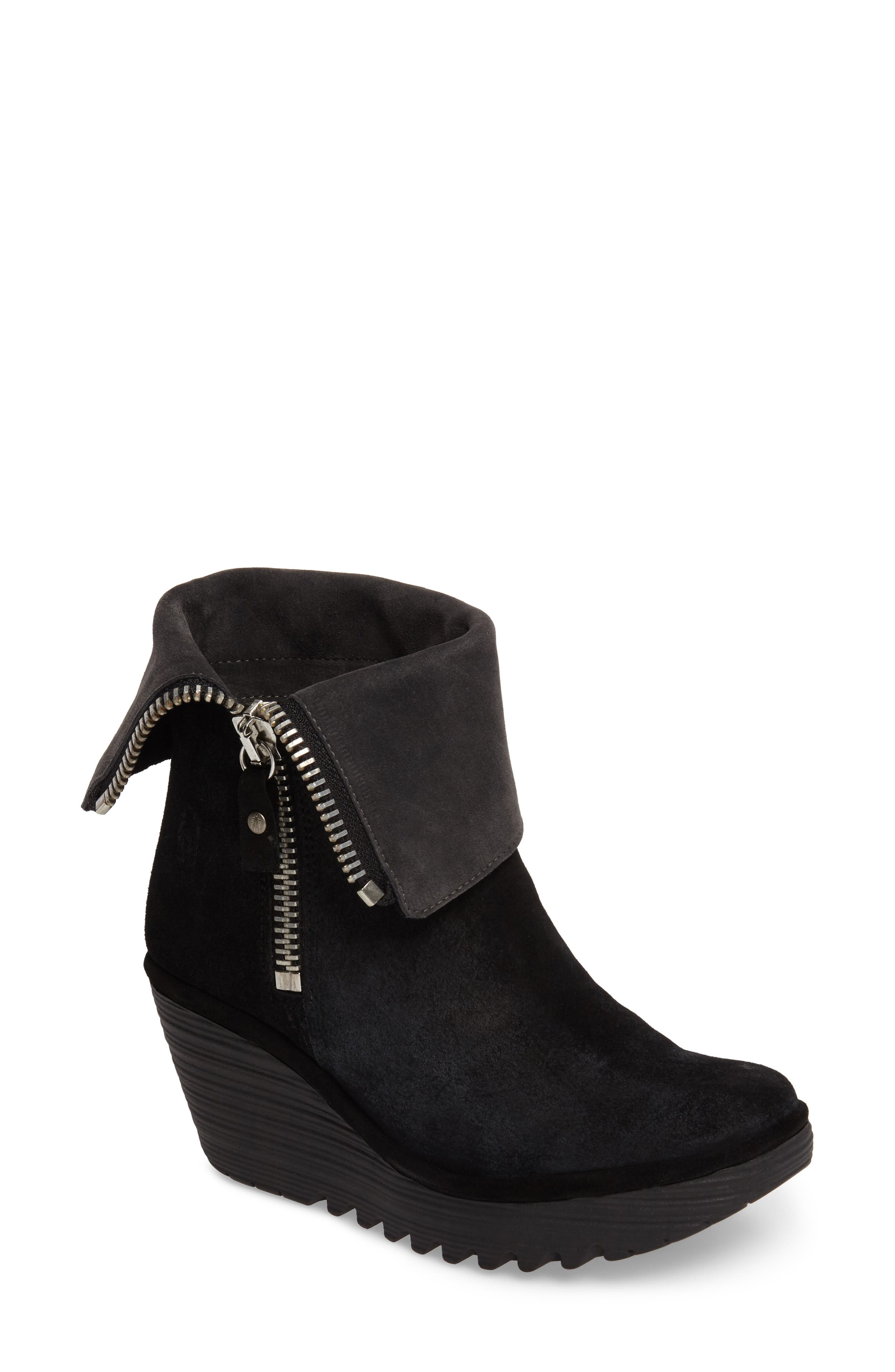 Fly London 'Yex' Platform Wedge Bootie, Main, color, 