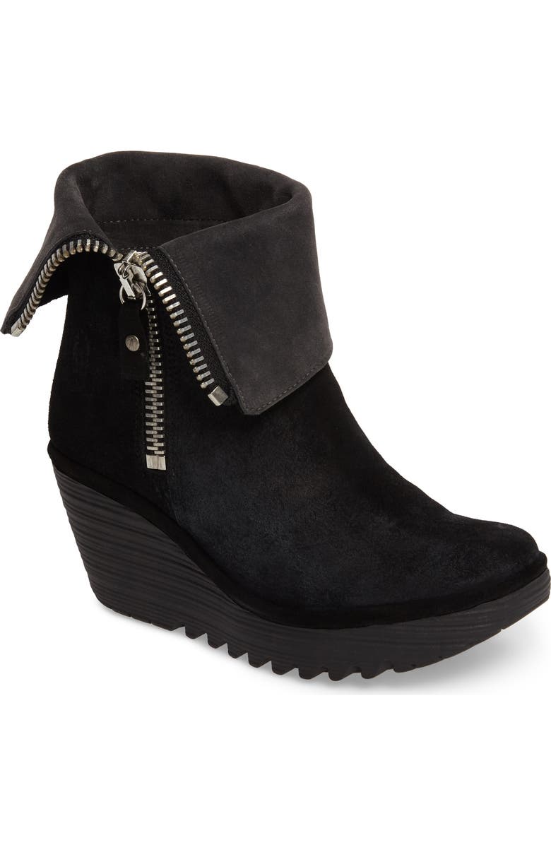 Fly London 'Yex' Platform Wedge Bootie, Main, color,