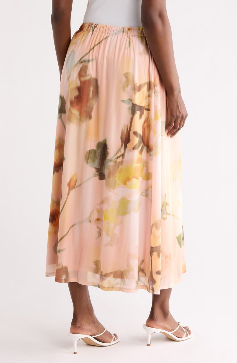DR2 by Daniel Rainn Floral Mesh Skirt, Alternate, color, Light Peach