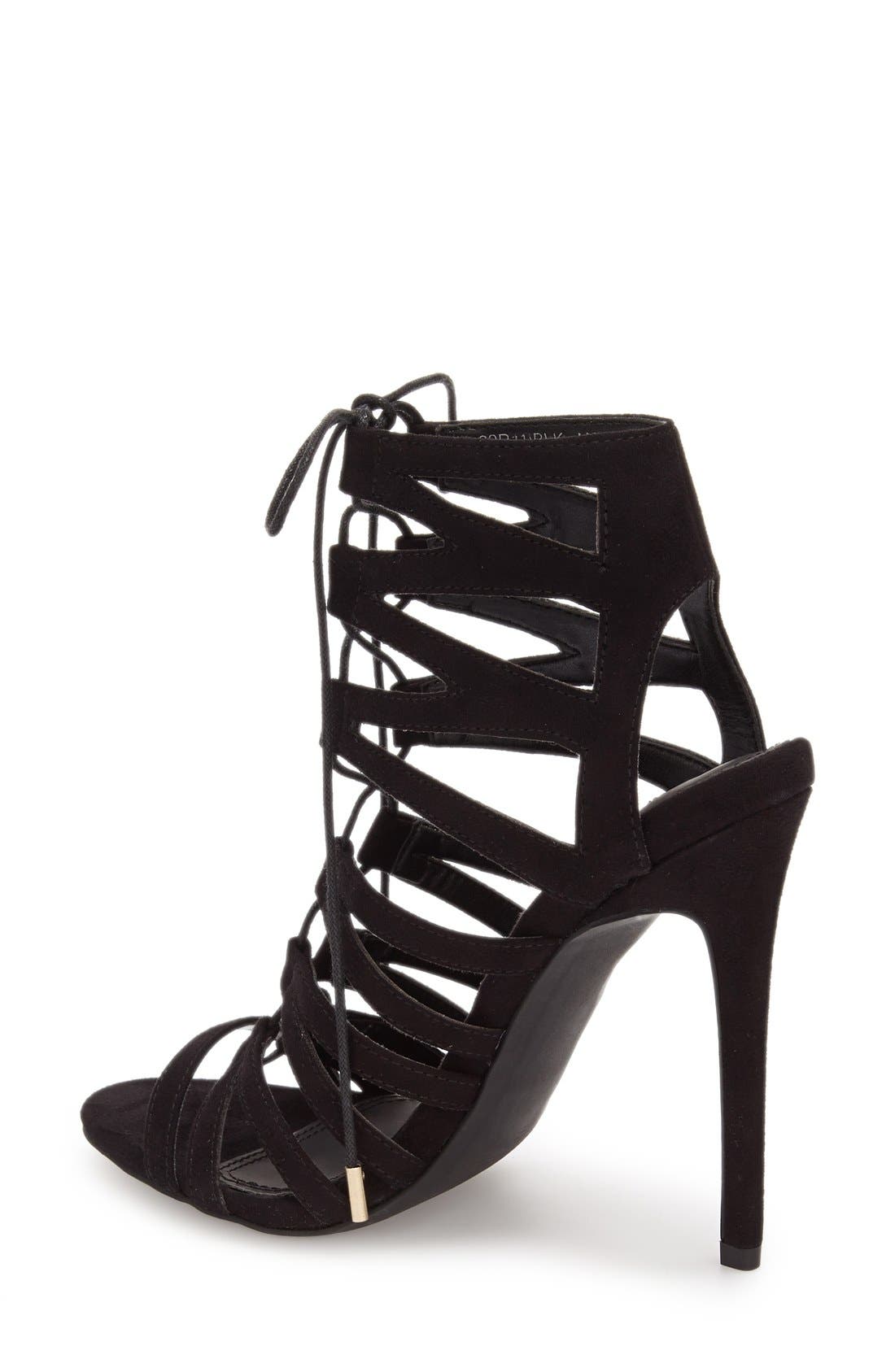 'Rupa' Ghillie Sandal, Alternate, color, BLACK
