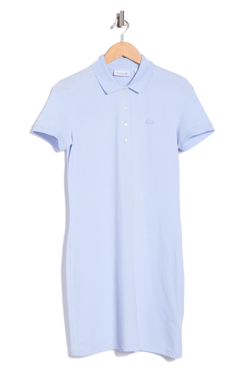Lacoste Stretch Cotton Polo Dress, Alternate, color, Phoenix Blue