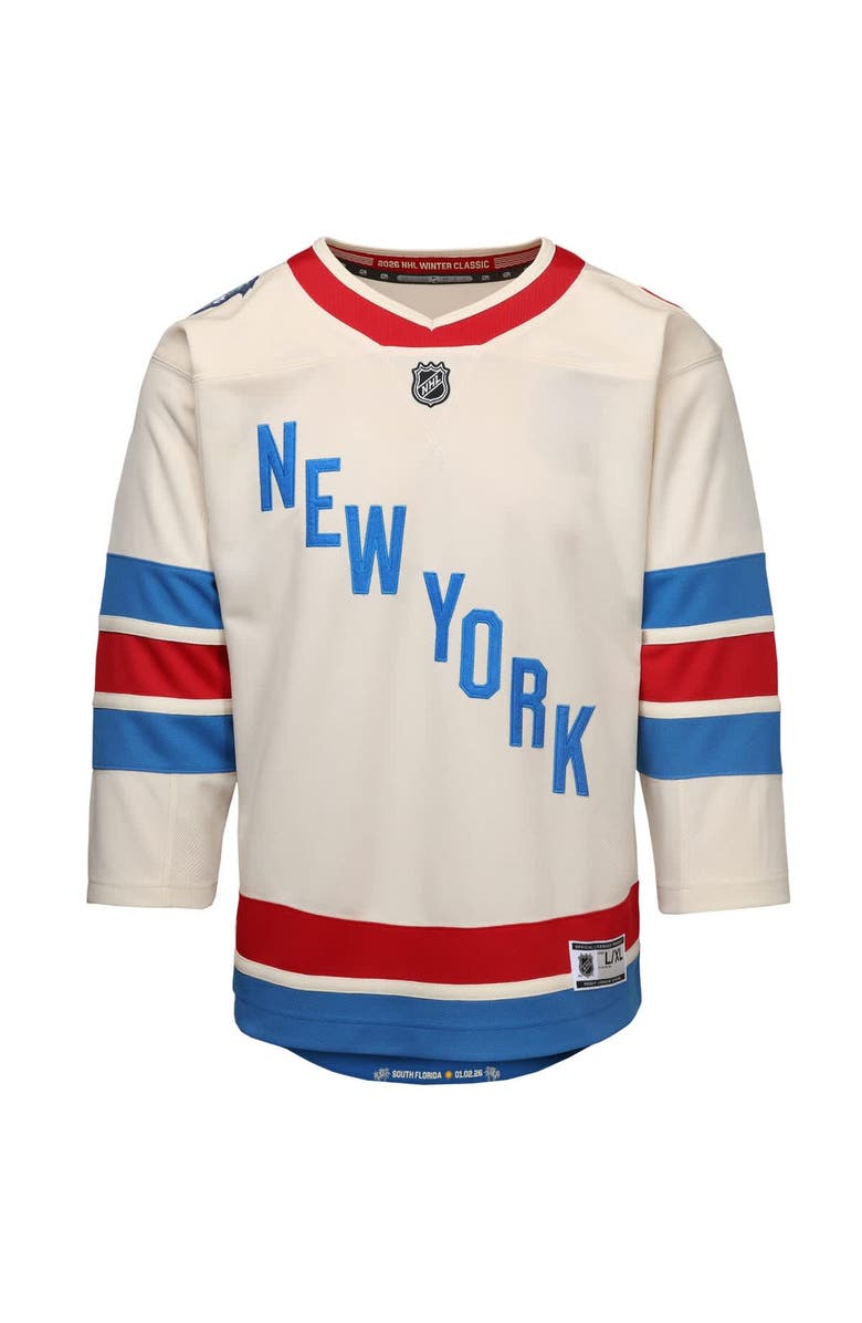 Outerstuff Preschool Outerstuff Mika Zibanejad White New York Rangers 2026 NHL Winter Classic Premier Jersey, Alternate, color, White