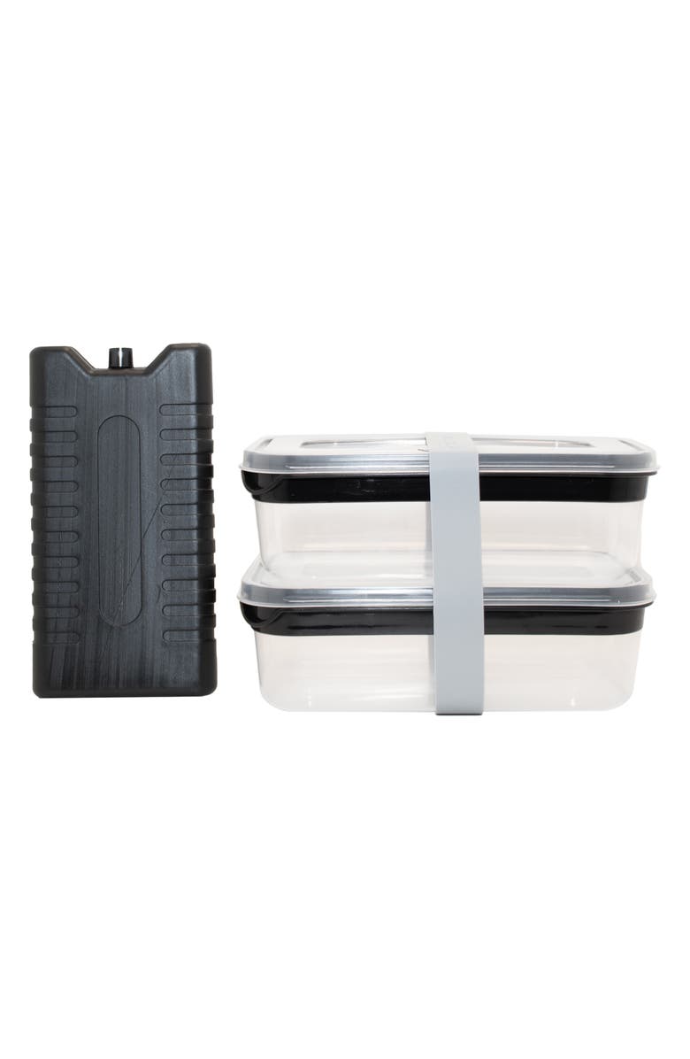 Silver One International Checkered 7-Piece Dome Insulated Lunch Bag Set, Alternate, color, White