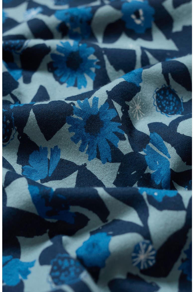 Cornish Oaks Long Sleeve Stretch Organic Cotton Dress, Alternate, color, PRESSED PLANTS LICHEN