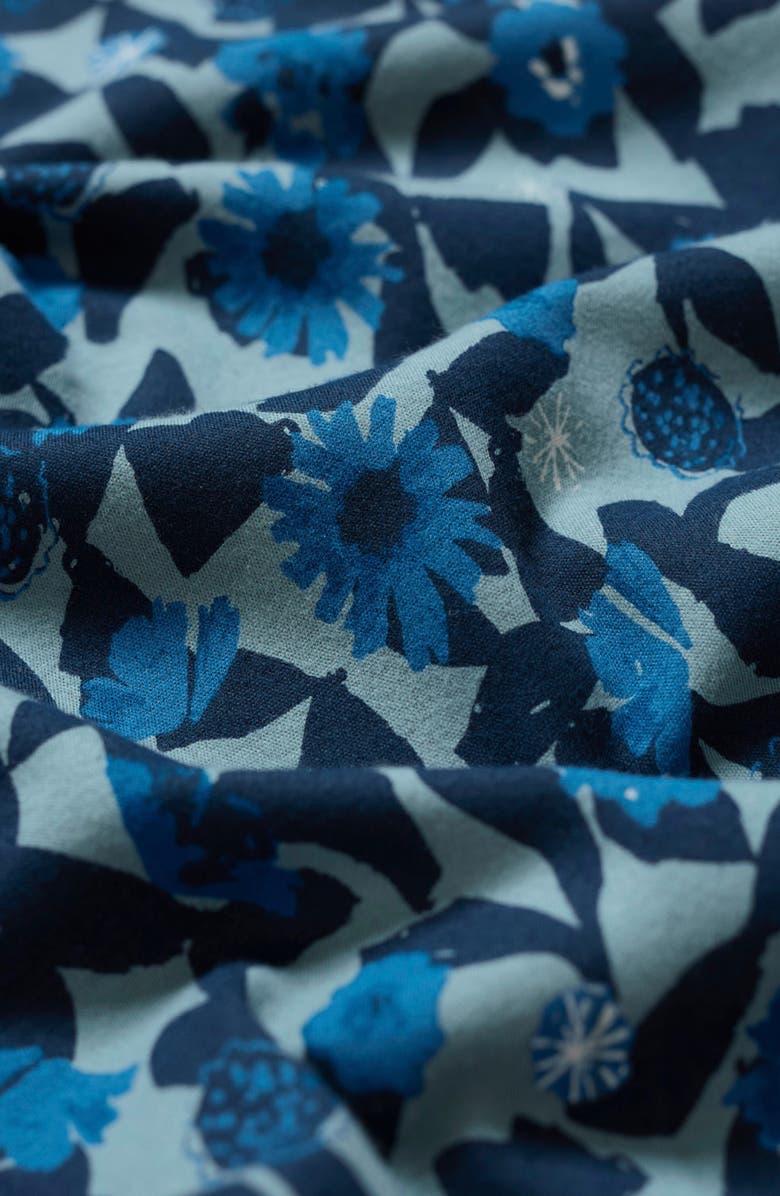 Seasalt Cornwall Cornish Oaks Long Sleeve Stretch Organic Cotton Dress, Alternate, color, Pressed Plants Lichen