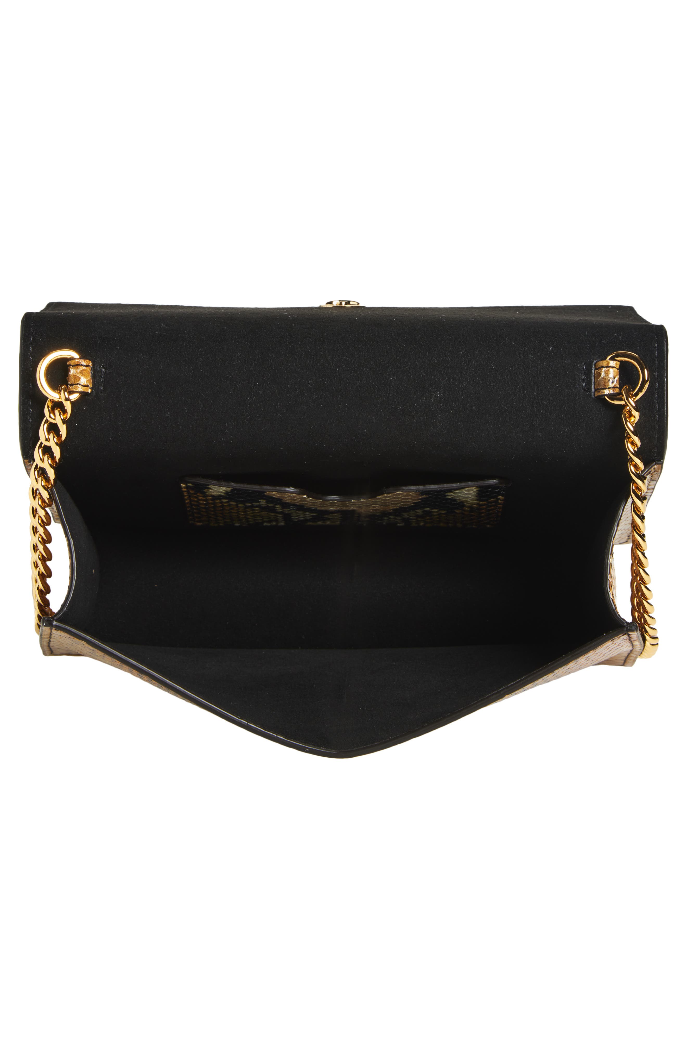 McQueen Small Skull Python Print Leather Shoulder Bag, Alternate, color, 