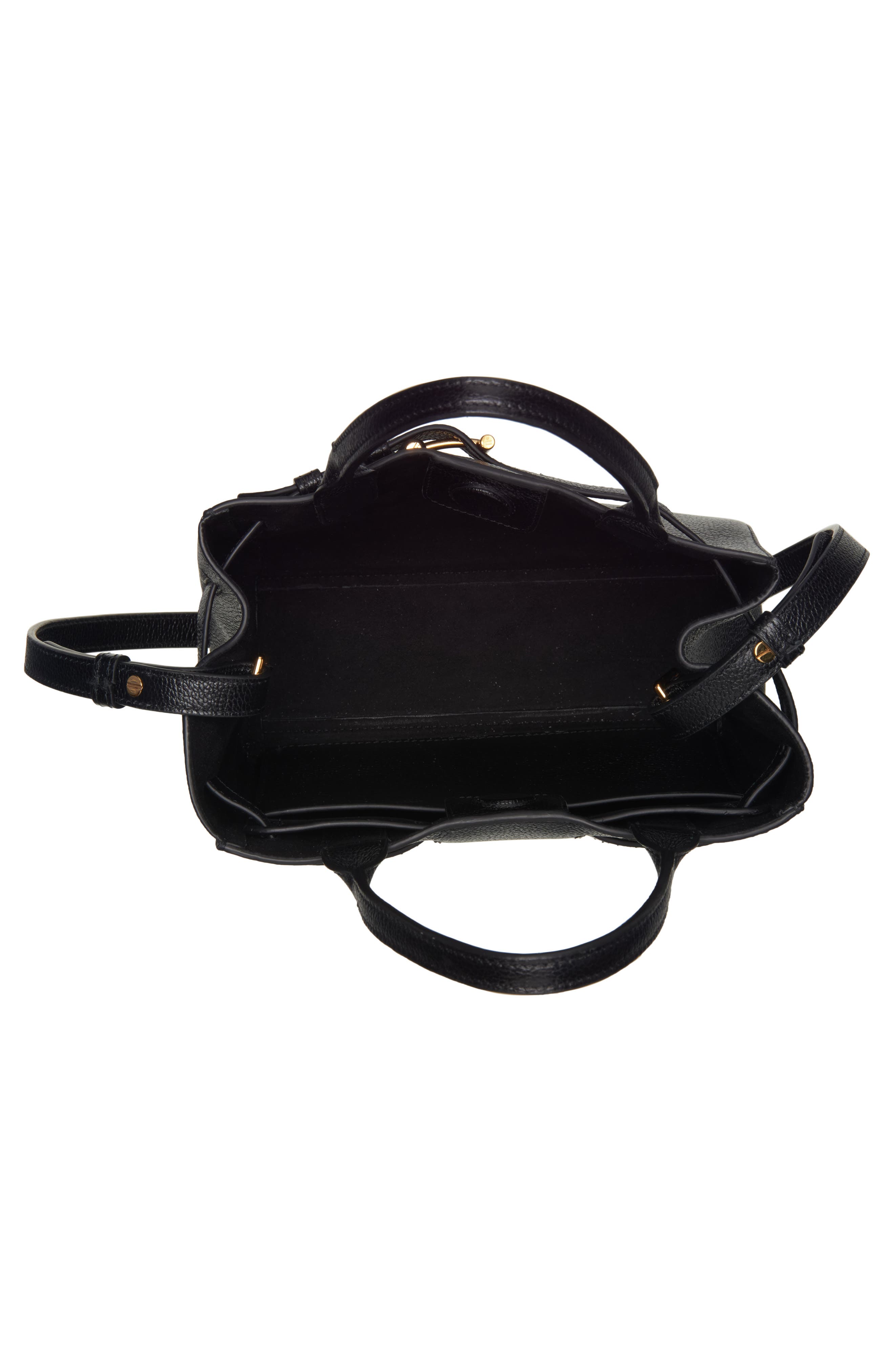 TOM FORD Small Audrey Grained Leather Tote, Alternate, color, Black