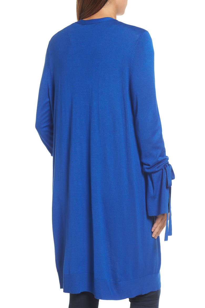 Lightweight Tie Sleeve Cardigan, Alternate, color, BLUE SURF