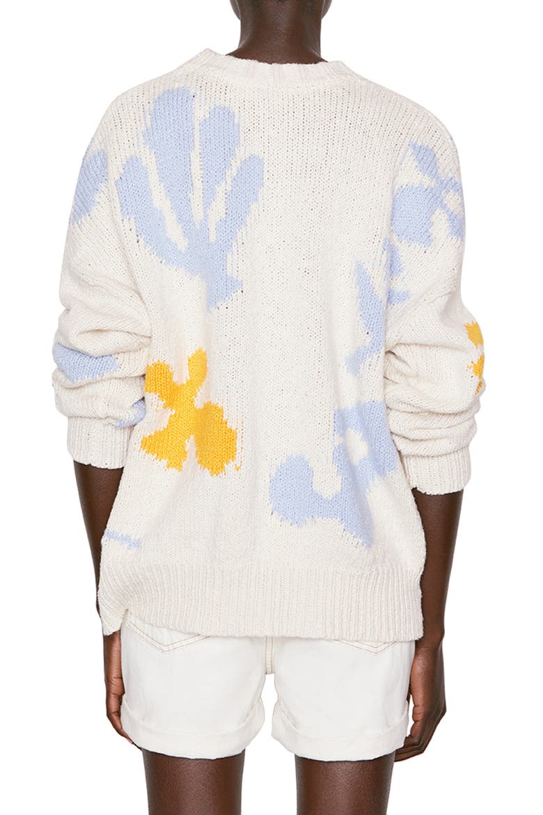 Abstract Intarsia Sweater, Alternate, color, BONE MULTI