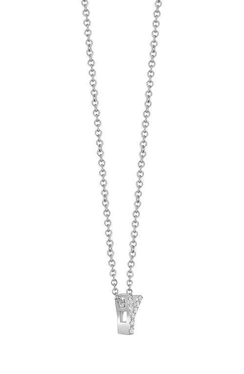 Bony Levy Diamond Pavé Initial Pendant Necklace In 18k White Gold - Y
