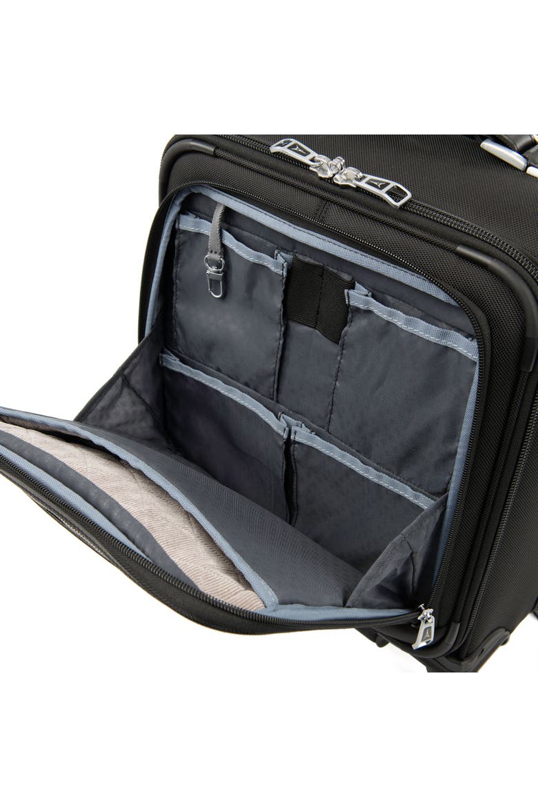 Platinum Elite 16" Underseat Spinner Tote Bag with USB Port, Alternate, color, Shadow Black