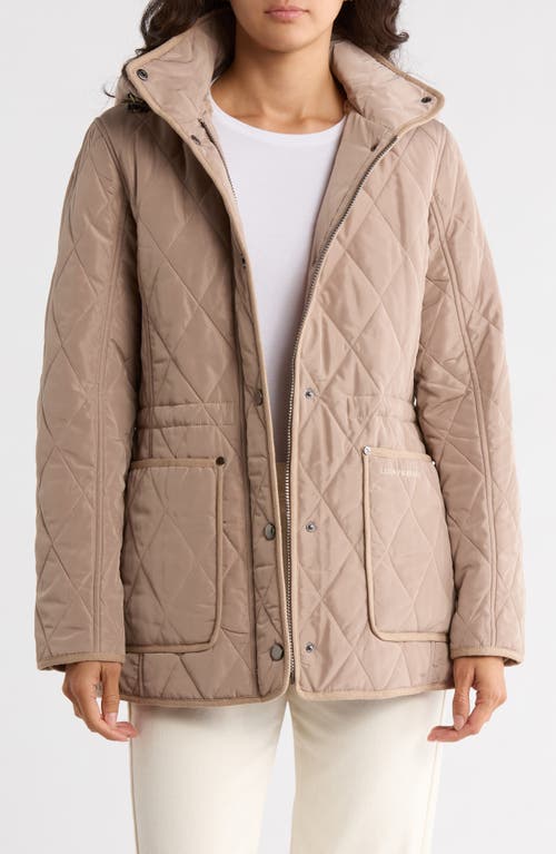 Lucky Brand Missy Diamond Quilt Puffer Jacket In Brown