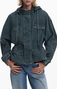 Desigual Hooded Denim Jacket
