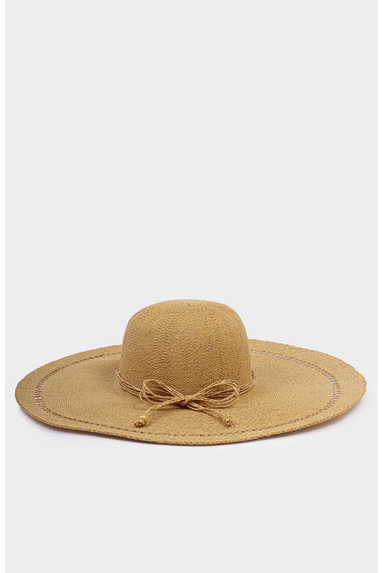 Wide Brim Floppy Hat, Main, color, Natural